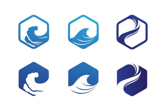 Download Wave and Water Icon Beach Logo Design - Premium Resources